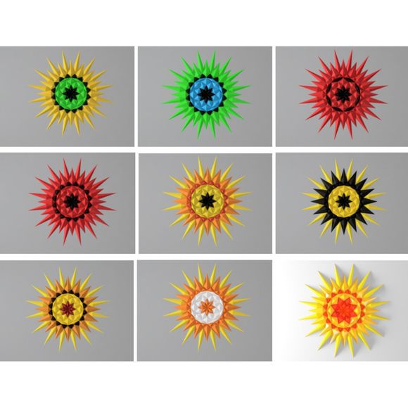 DGEmily Geometric Sun Wall Art | Large-Scale Wall Decor | Custom Sizes!! - Picture 2 of 5